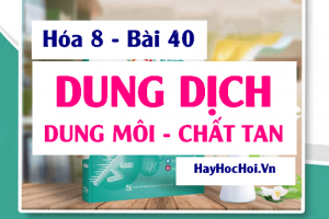 Dung dịch là gì? Dung dịch bão hòa, chưa bão hòa là gì? Chất tan và Dung môi - Hóa 8 bài 40